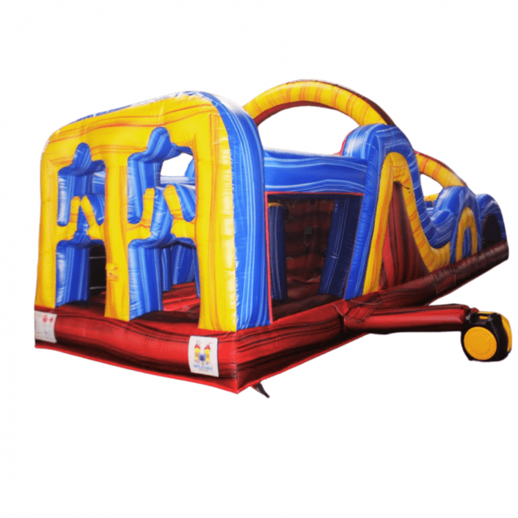 New Radical Run Inflatable Obstacle Course Red