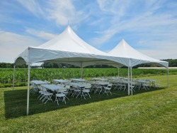 High Peak Frame Tent 20x20 Twin Set up 20x40
