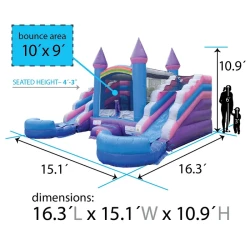 RB2 1775863610 Rainbow Castle Bounce House DL
