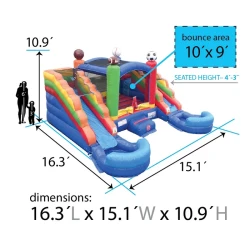 SB2 1775867846 Sports Double Slide Bounce House