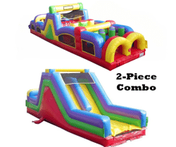 Mega Rainbow Rush 70' Obstacle Course